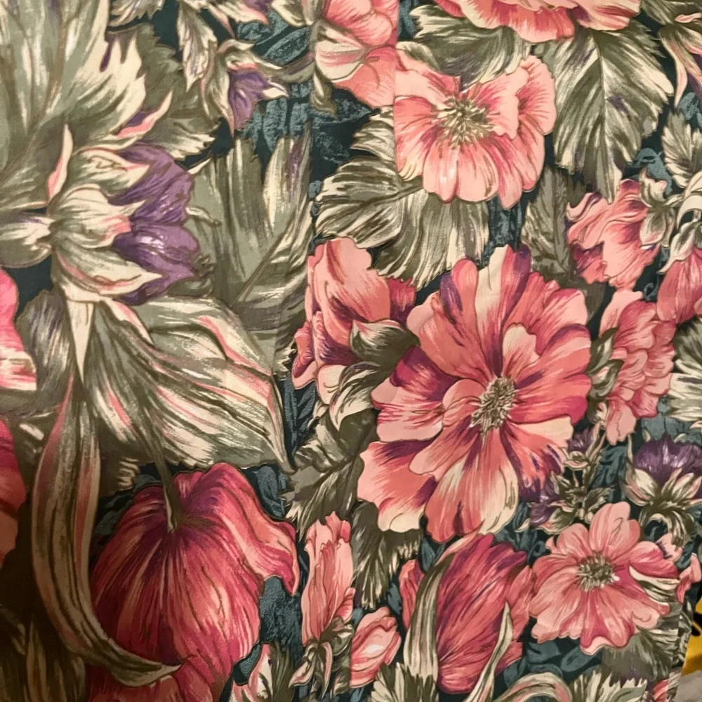 Floral Patterned / Antique Shower curtain/ Firm Price